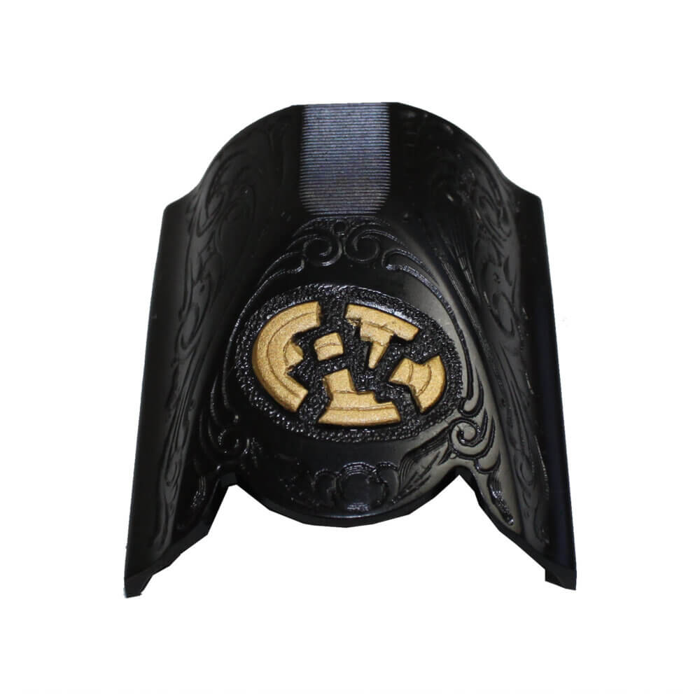 Top Latch, Blue, Super Scroll, Gold Broken Target CUSTOM