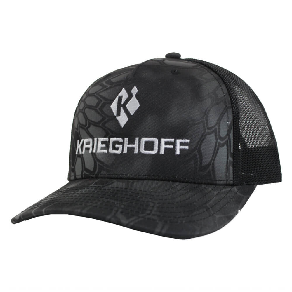 Krieghoff “Richardson” Trucker Hat, Kryptek Typhon/Black