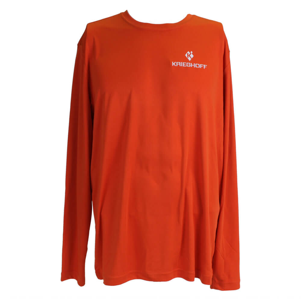 Krieghoff Long Sleeve Performance T-Shirt, Deep Orange