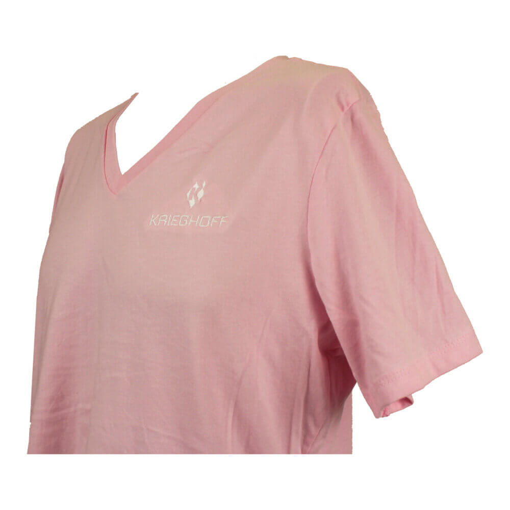 Krieghoff Ladies’ V-Neck T-Shirt, Relaxed Fit, Pink